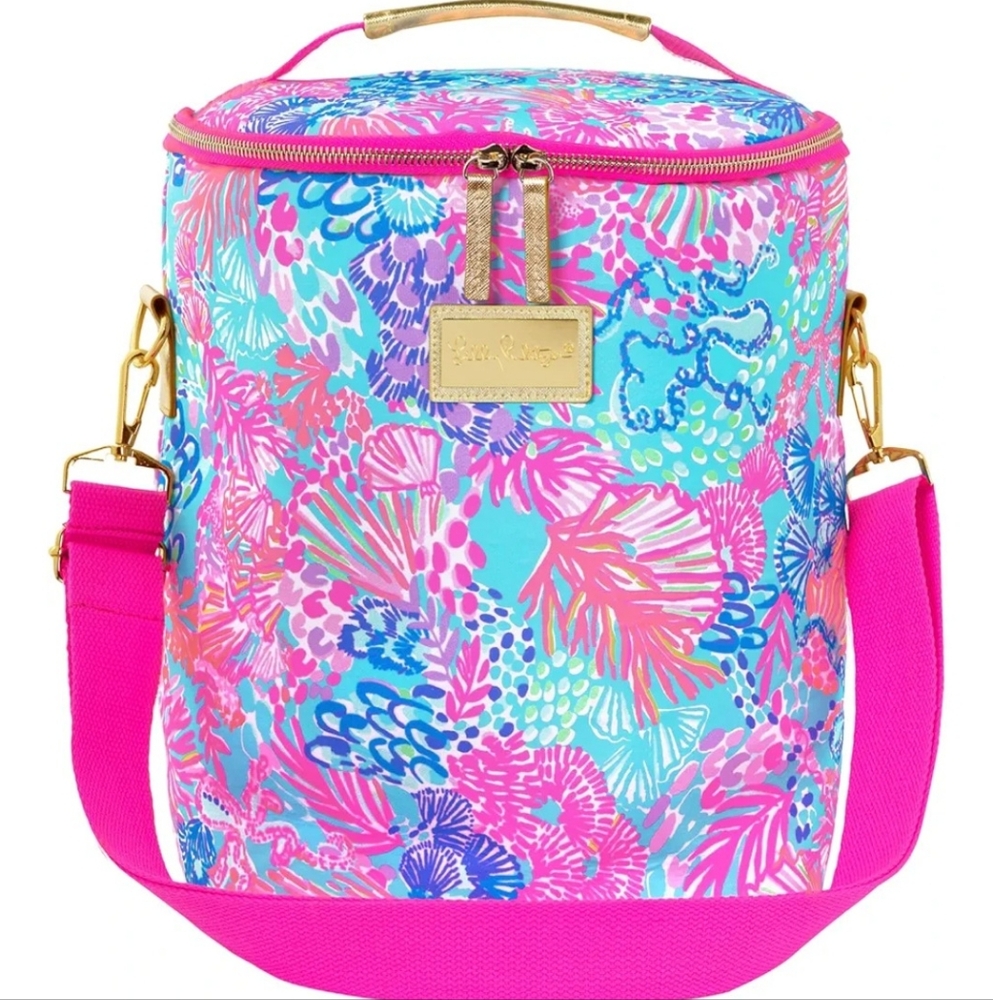 Lilly Pulitzer Pink  Soft Cooler Bag. With Adjustable Straps